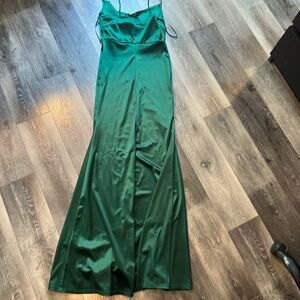 Windsor Green Spaghetti Strap Gown